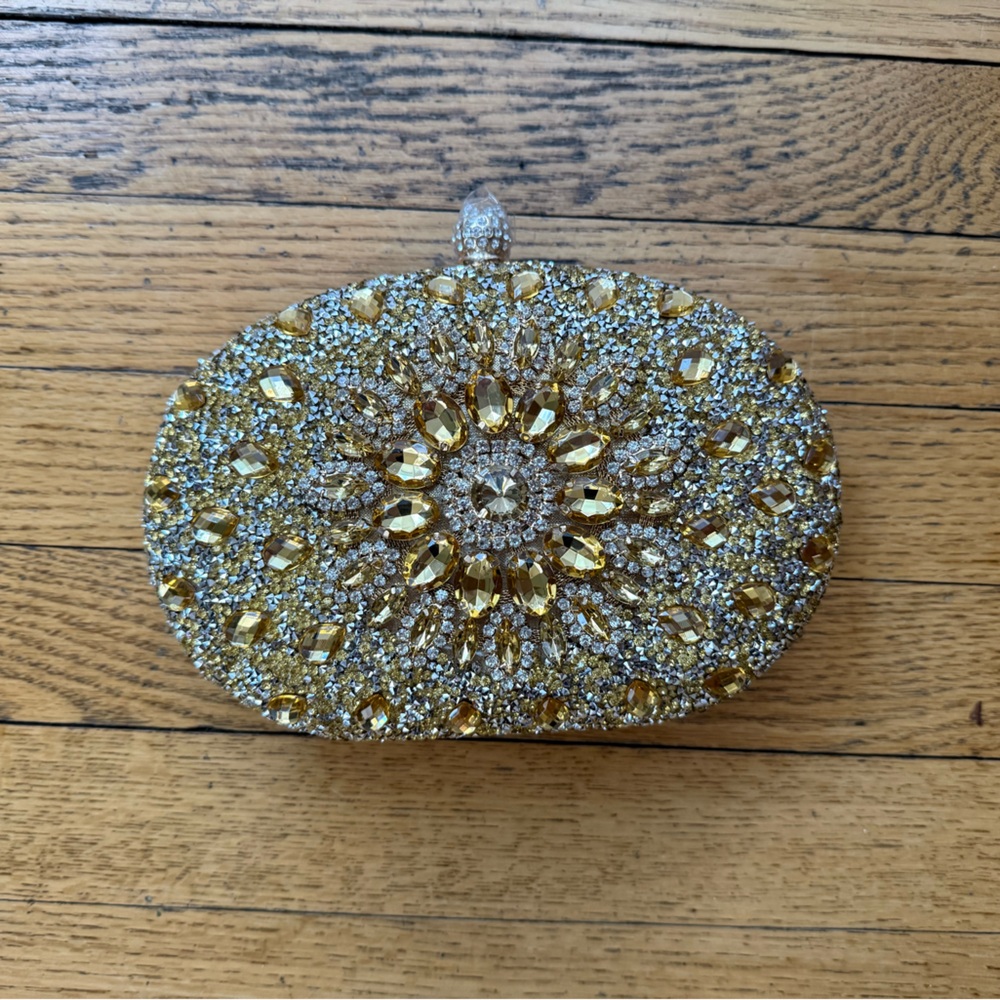 Gold and Silver Embellished Clutch